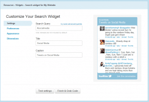 Twitter Search Widget