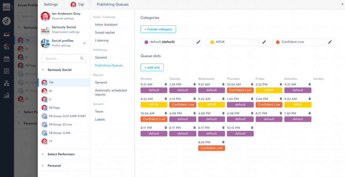 Agorapulse Publishing Queues