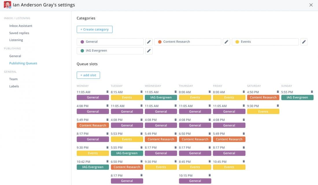 Agorapulse’s Publishing Queues