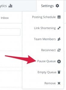 Pausing your queue in Buffer