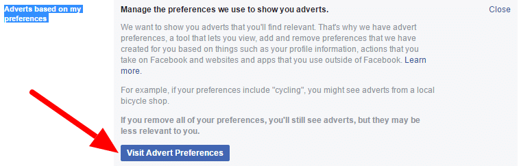 facebook-реклама-предпочтения-кнопка
