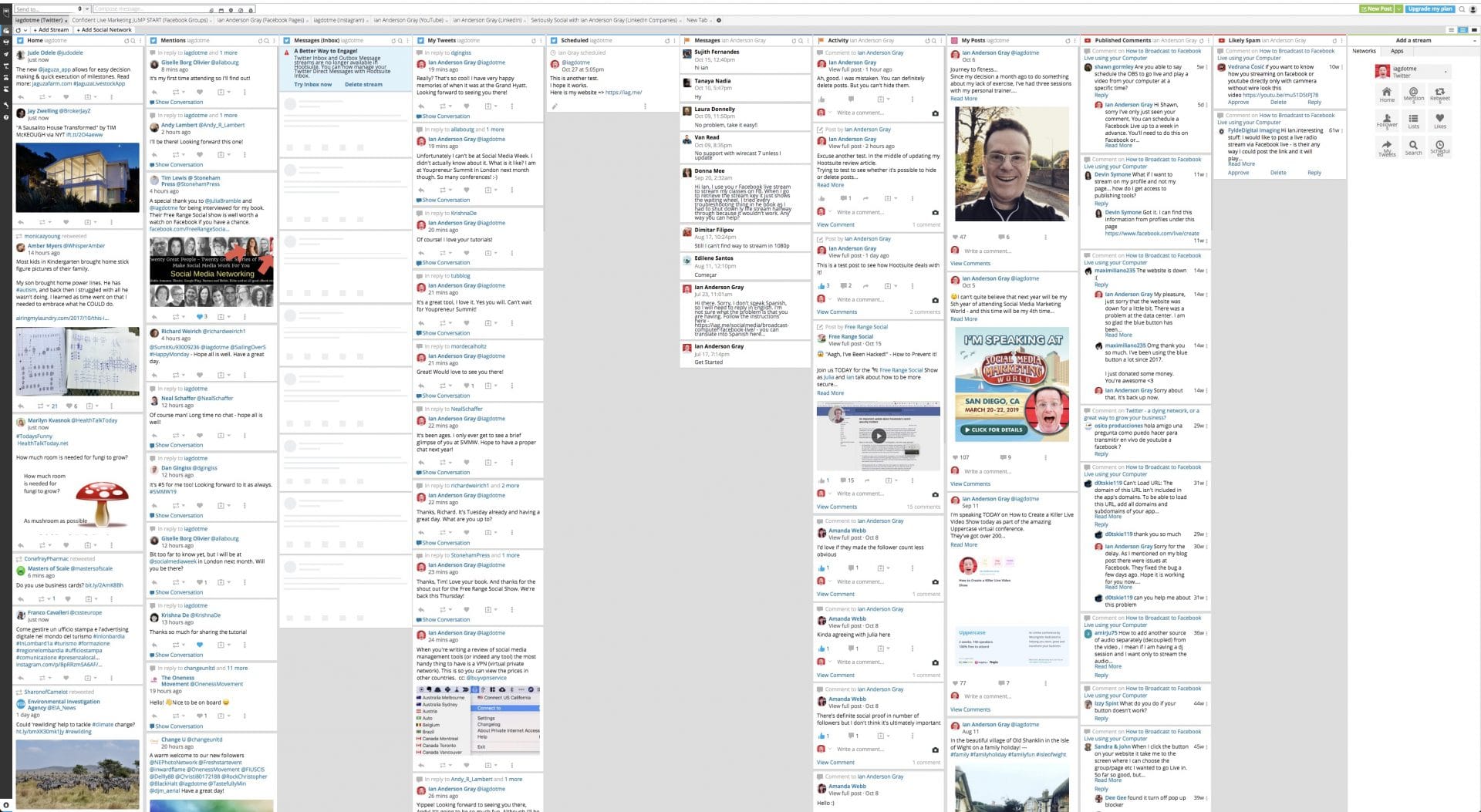 Hootsuite’s Multi-Column Layout