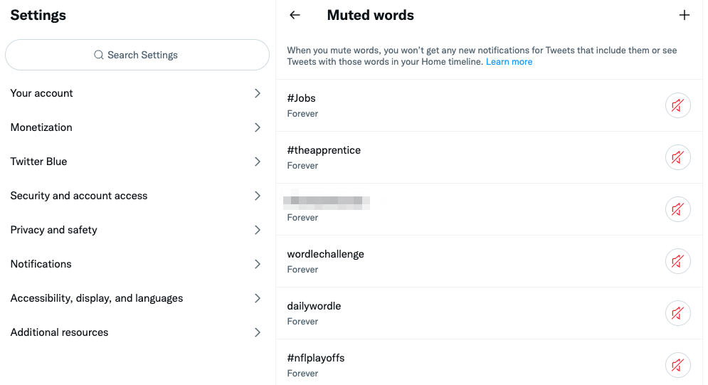 Muted Words