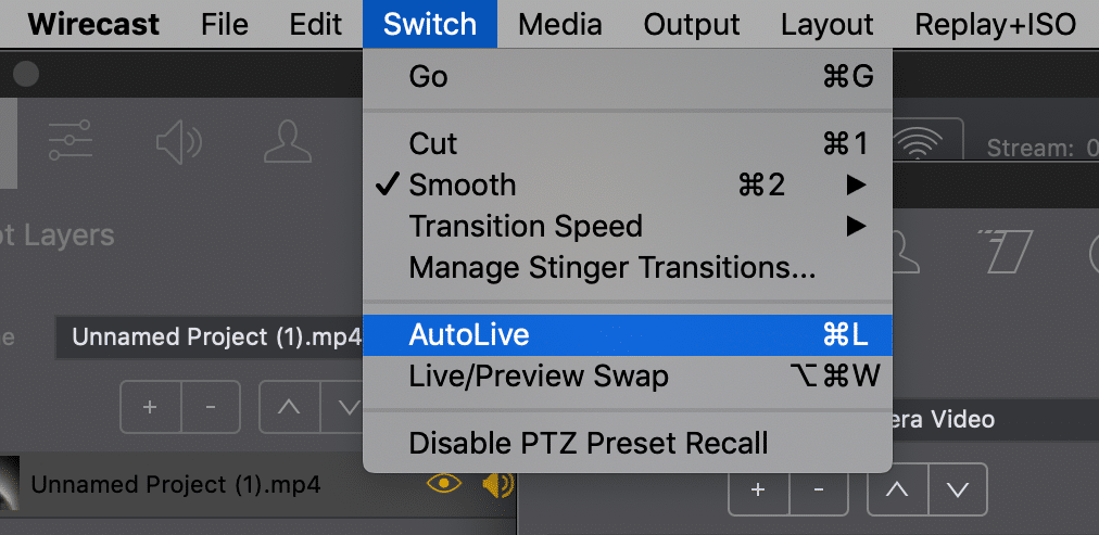 Wirecast AutoLive