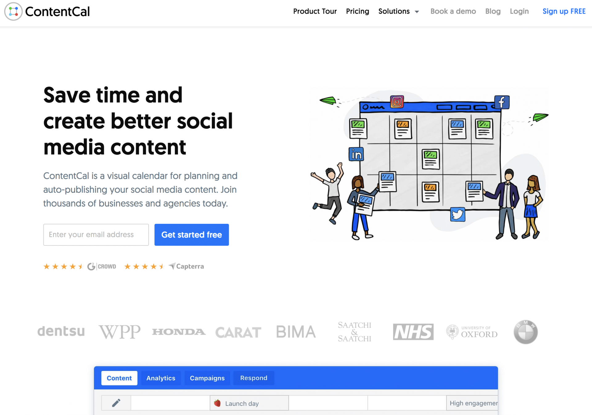 The ContentCal Home Page