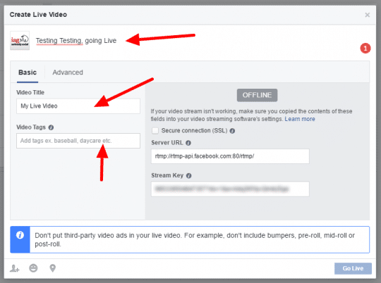 How to get URL of live Facebook videos