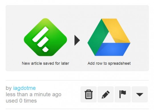 Feedly to a Google Spreadsheet
