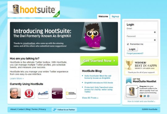 Hootsuite in 2009