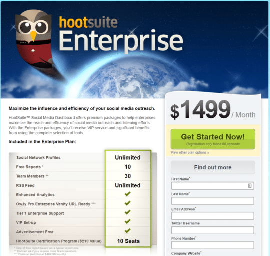 Hootsuite Enterprise many years ago