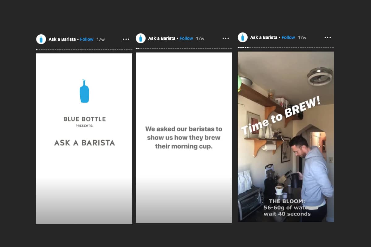 (Source: <a href="https://www.instagram.com/stories/highlights/17861348464807679/?hl=en
">Blue Bottle</a>)
