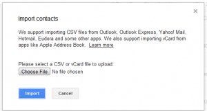 Import Contacts GMail