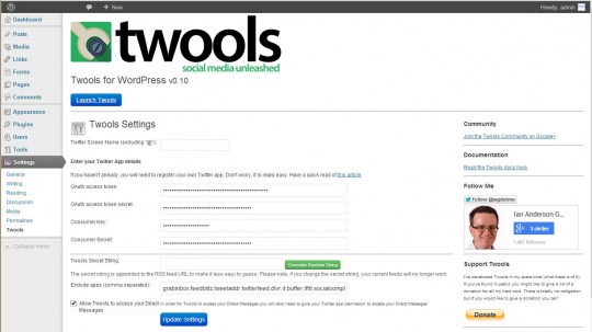 Twools for WordPress